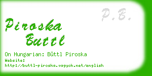 piroska buttl business card