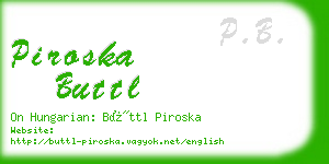 piroska buttl business card